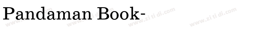 Pandaman Book字体转换 Pandaman Book字体转换